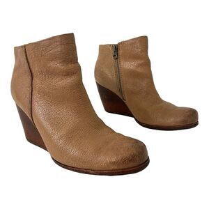 Kork Ease Womens Size 8.5 Tan Leather Western Natalya Wedge Bootie Natural